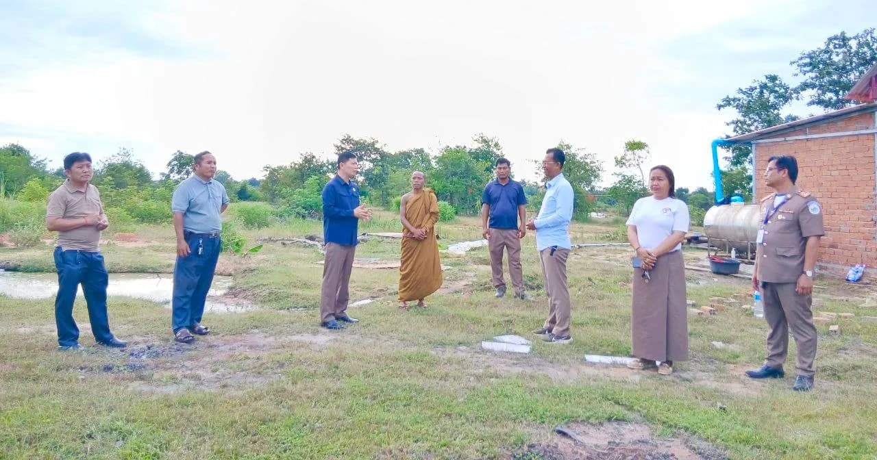 លោក ស្រ៊ន សំឫទ្ធី អភិបាលរងខេត្តស្ទឹងត្រែង ដឹកនាំក្រុមការងារ ចុះពិនិត្យទីតាំងវត្តសុពុទ្ធាមហាវិហារ ដើម្បីត្រៀមរៀបចំពិធីបុណ្យកាន់បិណ្ឌវេនទី១៣